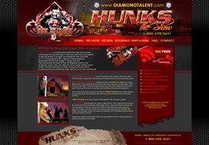 Hunks The Show Website Preview