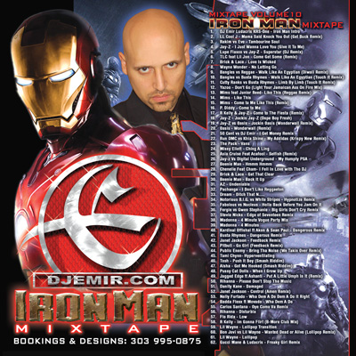 DJ Emir Iron Man Mixtape CD Mixtape Cover Design