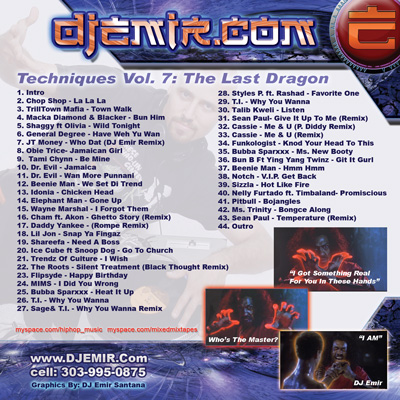 Last dragon mixtape Whos The Master Sho Nuff back Cover