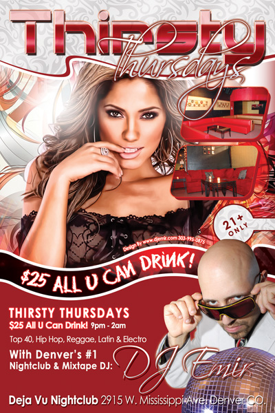 Thirsty Thursdays w DJ Emir at Deja Vu Nightclub