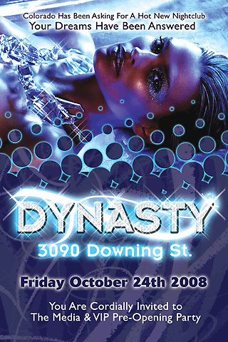 Dynasty Nightclub Pre Opening Party Flyer Design