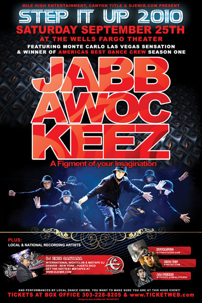 Jabbawockeez at Wells Fargo Theater w DJ Emir, Ali Pierre, King Tef & Hypnautic Fyer Design