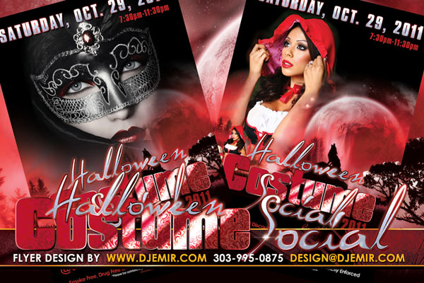 Halloween Costume Social Flyer Design