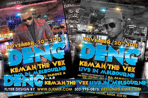 Deng Kemah The Vex Concert Flyer Melbourn Australia