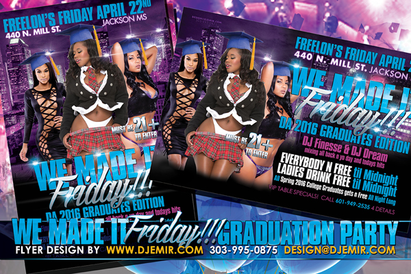 JSU College Graduation Party Flyer Design