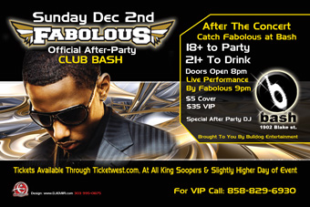 Fabolous Concert Denver Flyer design