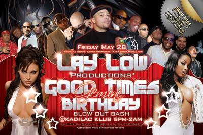 Laylow Good Times Gemini Birthday Party Flyer