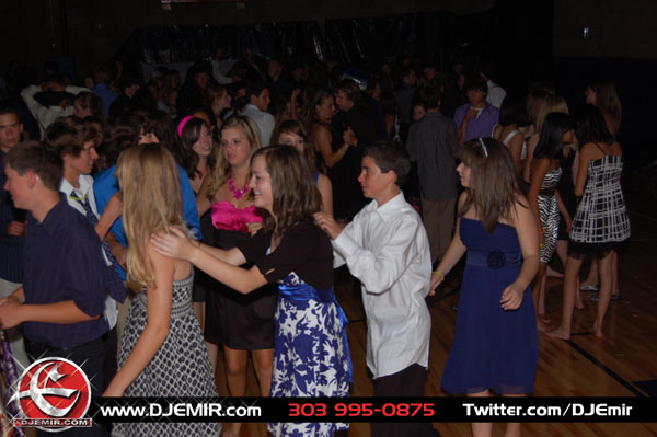 Kids form a Conga Line at Peak to Peak High School Homecoming 2009 w DJ Emir