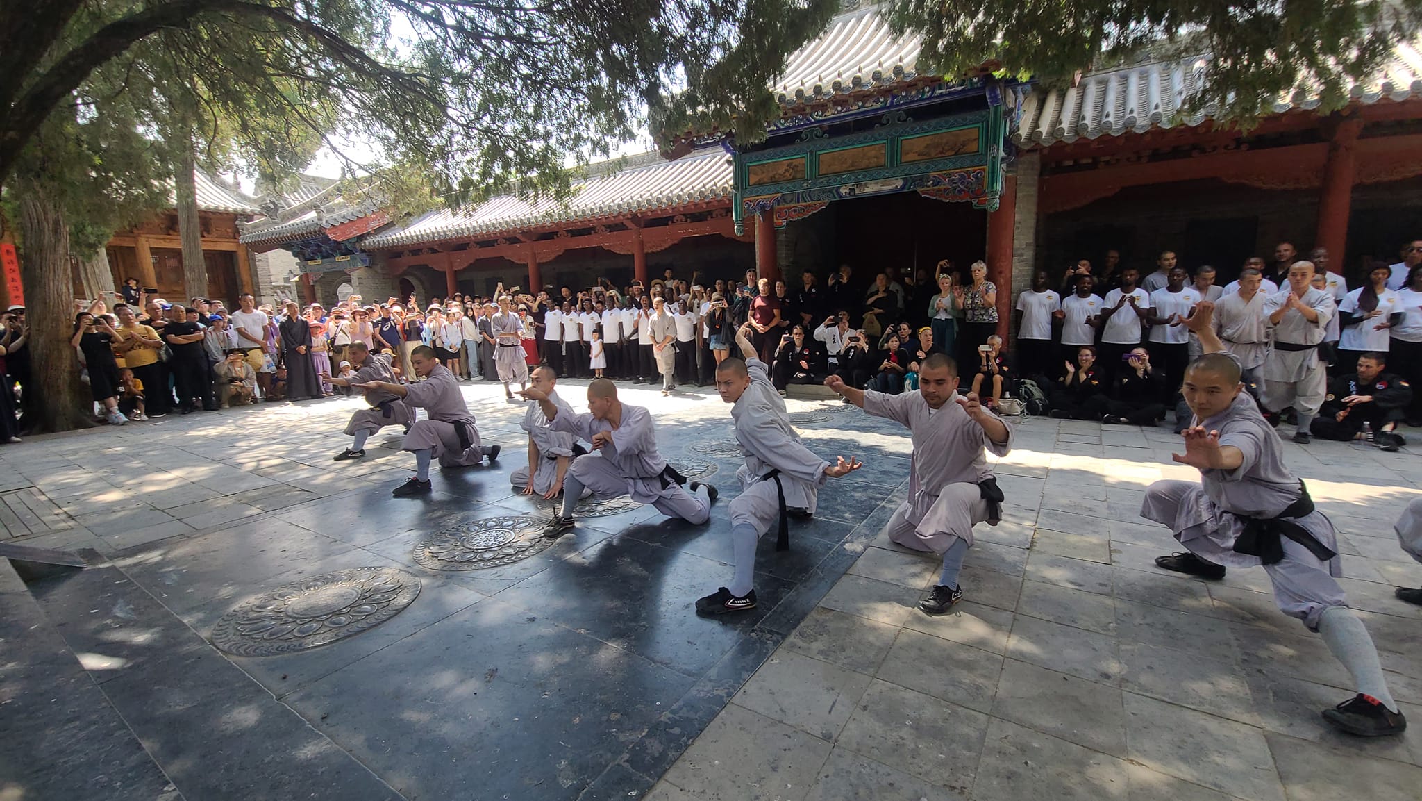 Shaolin Temple Monks Perform In Front of Abbot Shi Yongxin and Senior Elder Masters David And Sharon Soard