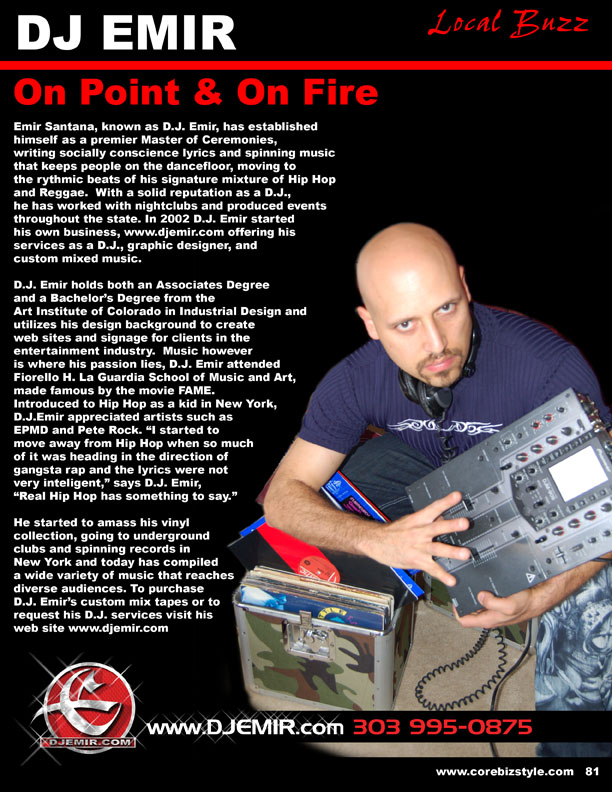 DJ Emir Press Article in Core Business Magazine